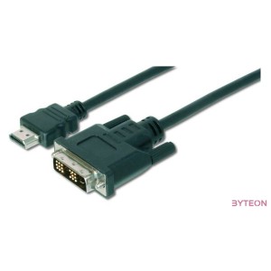 Assmann HDMI adapter cable type A-DVI-D(18+1) (Single Link) M,M 3m Black