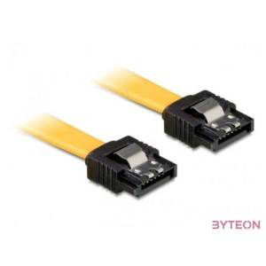 DeLock Cable SATA 6 Gb,s male straight  SATA male straight 20 cm Yellow Metal