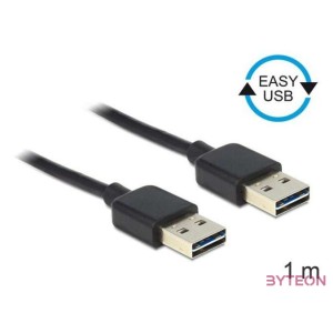 DeLock USB2.0-A apa  apa 1m kábel Black