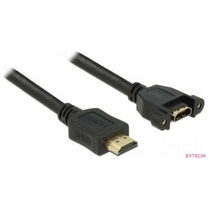 DeLock HDMI-A male  HDMI-A female panel-mount 4K 30 Hz 0.5m Cable