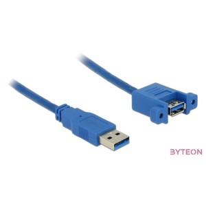 DeLock Cable USB 3.0 Type-A male  USB 3.0 Type-A female panel-mount 1m