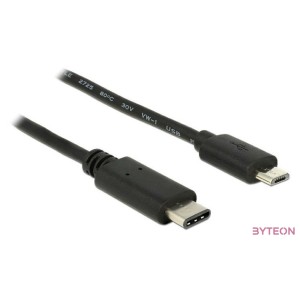 DeLock USB Type-C 2.0 - USB2.0 microB Black 1m