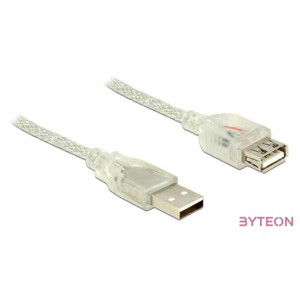 DeLock Extension cable USB 2.0 Type-A male  USB 2.0 Type-A female 2m transparent