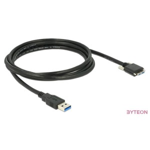 DeLock Cable USB 3.0 type A male  USB 3.0 type Micro-B male with screws 2m