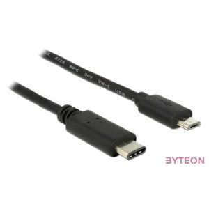 DeLock USB Type-C 2.0 - USB2.0 microB Black 1m