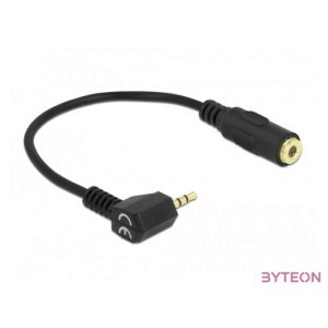 DeLock Audio Cable Stereo jack 2,5mm 3 pin male angled  Stereo jack 3,5mm 4 pin female