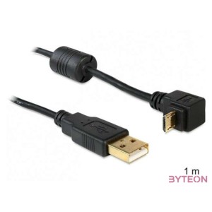 DeLock Cable USB-A male  USB micro-B male angled 90° up,down