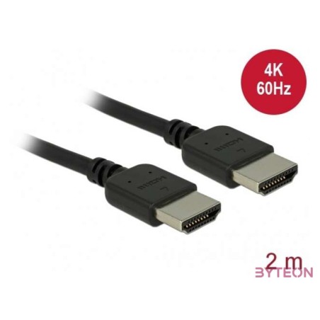 DeLock HDMI -HDMI Premium cable 2m Black