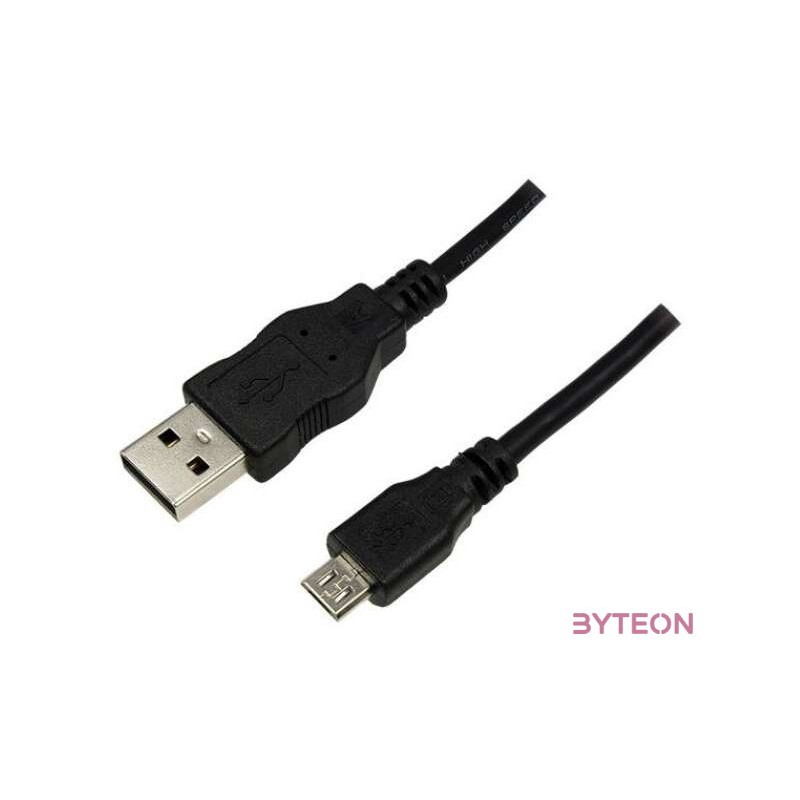 Logilink CU0034 USB2.0 A male - microUSB male 1,8m Black