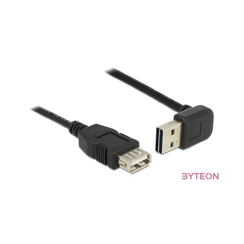 DeLock Extension cable EASY-USB 2.0 Type-A male angled up , down  USB 2.0 Type-A female 0,5m Black