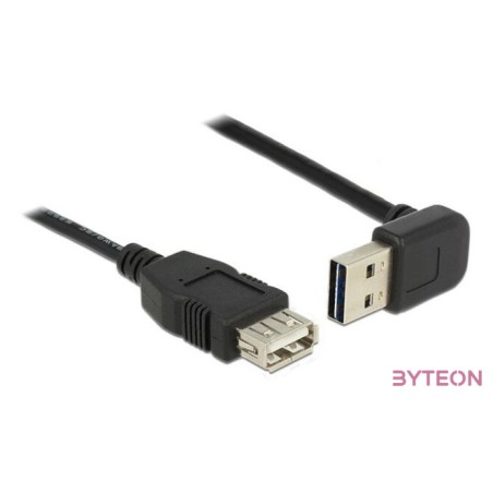 DeLock Extension cable EASY-USB 2.0 Type-A male angled up , down  USB 2.0 Type-A female 0,5m Black