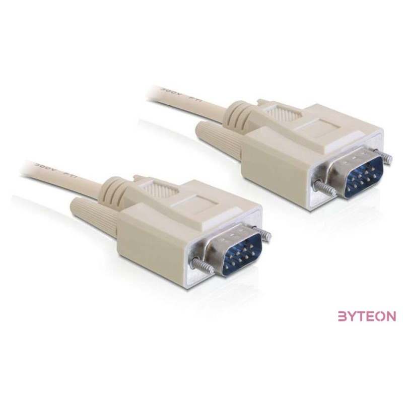 DeLock Cable RS-232 serial Sub-D9 male , male 2m