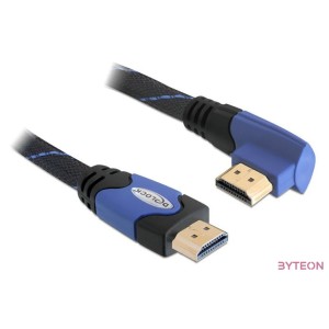DeLock Cable High Speed HDMI with Ethernet – HDMI A male  HDMI A male angled 4K 1m
