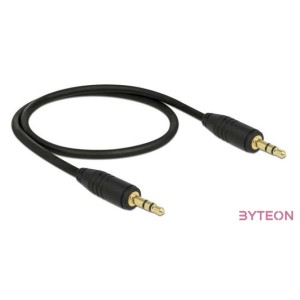 DeLock Stereo Jack Cable 3.5mm 3 pin male  male 0,5m Black