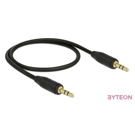 DeLock Stereo Jack Cable 3.5mm 3 pin male  male 0,5m Black