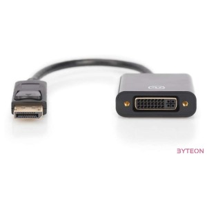 Assmann DisplayPort - DVI-I (Dual Link) Adapter,Converter cable 0,15m Black