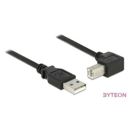 DeLock USB 2.0 Type-A male  USB 2.0 Type-B male angled 0,5m Black Cable