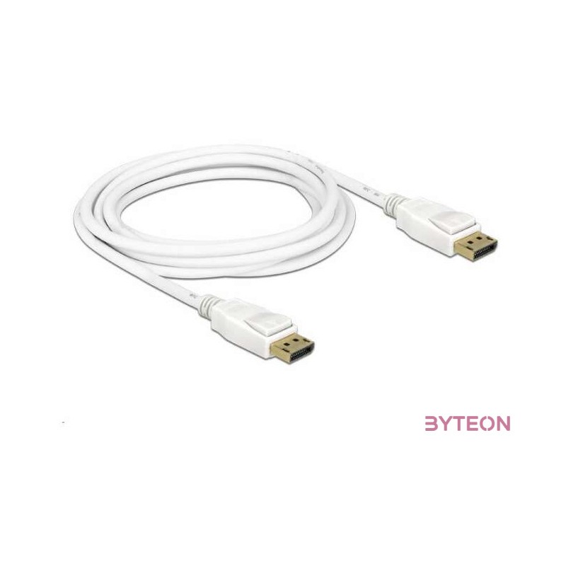 DeLock DisplayPort 1.2 male  DisplayPort male 4K 3m cable White
