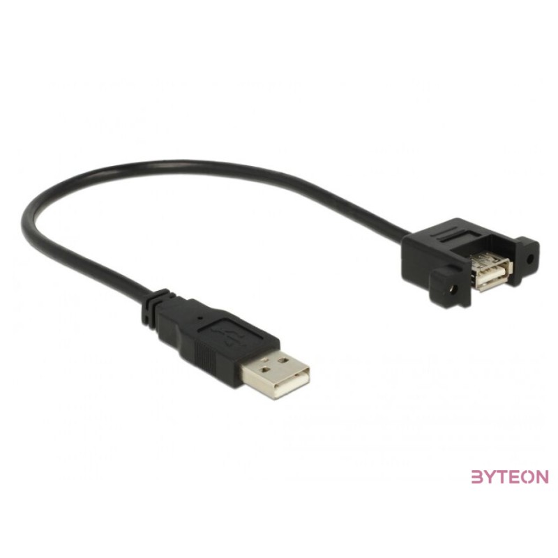 DeLock USB 2.0 Type-A male  USB 2.0 Type-A female panel-mount 0.25m Cable