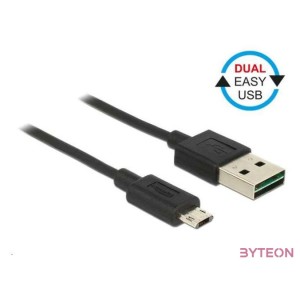 DeLock EASY-USB 2.0 Type-A male  EASY-USB 2.0 Type Micro-B male 2m Black Cable