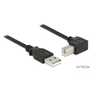 DeLock USB 2.0 Type-A male  USB 2.0 Type-B male angled 0,5m Black Cable