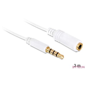DeLock Audio Stereo Jack 3.5 mm male , female IPhone 4pin 3m Extension Cable