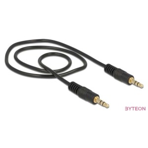 DeLock Stereo Jack Cable 3.5mm 3 pin male  male 0,5m Black
