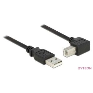 DeLock USB 2.0 Type-A male  USB 2.0 Type-B male angled 0,5m Black Cable