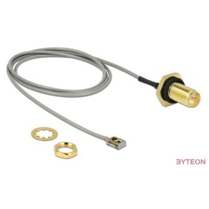 DeLock Antenna Cable RP-SMA jack bulkhead to MHF LK plug 1.13 50 cm thread length 10 mm splash proof