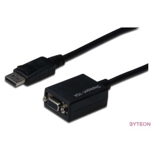 Assmann DisplayPort - VGA Adapter,Converter cable 0,15m Black