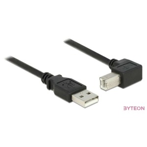 DeLock USB 2.0 Type-A male  USB 2.0 Type-B male angled 0,5m Black Cable