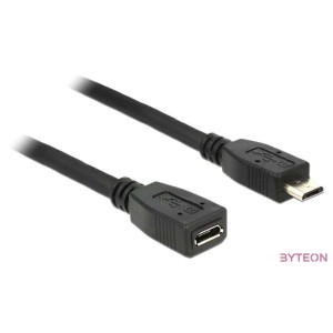 DeLock Extension cable USB 2.0 type Micro-B male  USB 2.0 type Micro-B female 0,5m