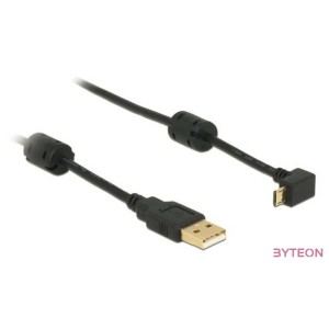 DeLock Cable USB-A male  USB micro-B male angled 90° up,down