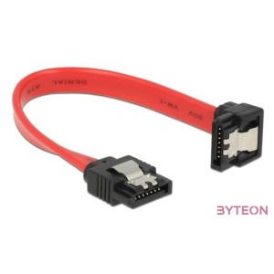 DeLock SATA 6 Gb,s male straight  SATA male downwards angled 10 cm red metal cable