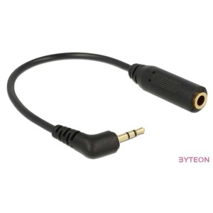 DeLock Audio Cable Stereo jack 2,5mm 3 pin male angled  Stereo jack 3,5mm 4 pin female