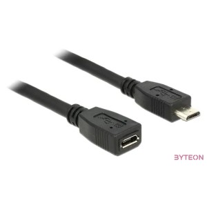 DeLock Extension cable USB 2.0 type Micro-B male  USB 2.0 type Micro-B female 1m