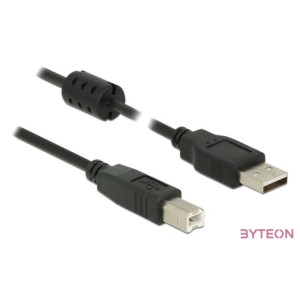 DeLock USB 2.0 Type-A male  USB 2.0 Type-B male 5m Black Cable