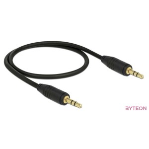 DeLock Stereo Jack Cable 3.5mm 3 pin male  male 0,5m Black