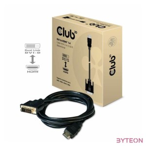Club3D DVI to HDMI 1.4 M,M cable 2m Black