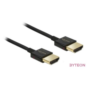 DeLock Cable High Speed HDMI with Ethernet - HDMI-A male  HDMI-A male 3D 4K 0,25m Slim High Quality