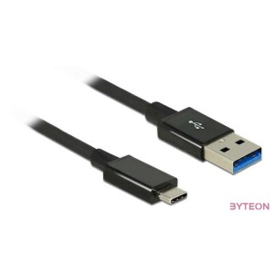 DeLock Cable SuperSpeed USB10 Gbps(USB 3.1 Gen2)USB Type- C male  USB Type-A male 1m coaxial Black Premium