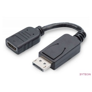 Assmann DisplayPort - HDMI Adapter,Converter cable 0,15m Black