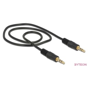 DeLock Stereo Jack Cable 3.5mm 3 pin male  male 0,5m Black