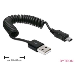 DeLock USB2.0-A anya  USB mini apa spirál kábel
