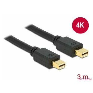 DeLock Mini DisplayPort 1.2 male  Mini DisplayPort male 4K 60 Hz 3.0m Cable Black