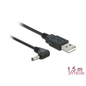 DeLock Cable USB Power  DC 3.5 x 1.35 mm Male 90° 1,5m