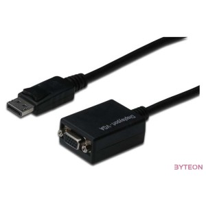 Assmann DisplayPort - VGA Adapter,Converter cable 0,15m Black