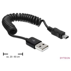 DeLock USB2.0-A anya  USB mini apa spirál kábel
