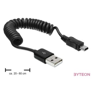 DeLock USB2.0-A anya  USB mini apa spirál kábel