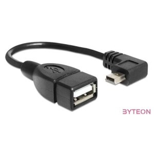 DeLock Cable Mini USB male angled  USB 2.0-A female OTG 16 cm